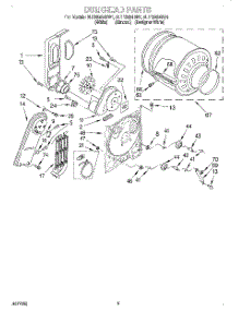 03 - Section parts for Whirlpool Dryer 3LER5434DW1 from AppliancePartsPros.com