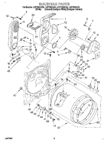 03 - Bulkhead parts for Whirlpool Dryer LGP7858AN2 from AppliancePartsPros.com
