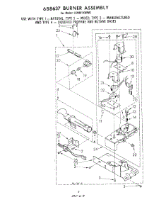 05 - 688637 Burner parts for Whirlpool Dryer LG9801XMW0 from AppliancePartsPros.com