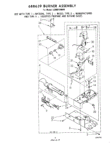 06 - 688639 Burner parts for Whirlpool Dryer LG9801XMW0 from AppliancePartsPros.com