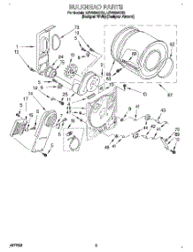 03 - Section parts for Whirlpool Dryer LEV6634DQ0 from AppliancePartsPros.com