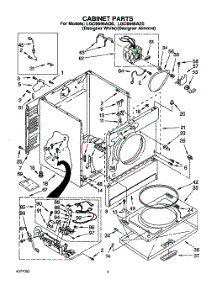 02 - Cabinet parts for Whirlpool Dryer LGC6646AQ0 from AppliancePartsPros.com
