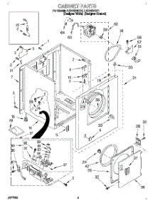 02 - Cabinet parts for Whirlpool Dryer LGR4624DZ1 from AppliancePartsPros.com