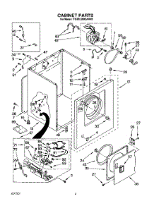 03 - Cabinet parts for Whirlpool Dryer TGDL200AW0 from AppliancePartsPros.com