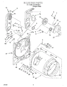03 - Bulkhead parts for Whirlpool Dryer 3LGR5436EQ1 from AppliancePartsPros.com