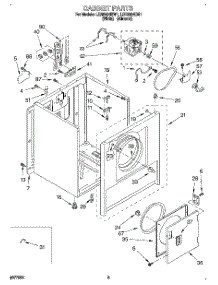 02 - Section parts for Whirlpool Dryer LER5624BN1 from AppliancePartsPros.com