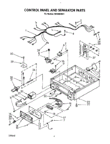 03 - Control Panel And Separator parts for Whirlpool Dryer CS5000XSW1 from AppliancePartsPros.com