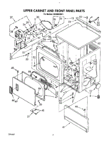 04 - Upper Cabinet And Front Panel parts for Whirlpool Dryer CS5000XSW1 from AppliancePartsPros.com