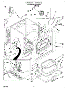 02 - Cabinet parts for Whirlpool Dryer 8LGC7858AN2 from AppliancePartsPros.com