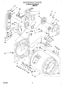 03 - Bulkhead parts for Whirlpool Dryer 8LGC7858AN2 from AppliancePartsPros.com