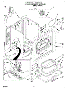 02 - Cabinet parts for Whirlpool Dryer LGR7858AW2 from AppliancePartsPros.com