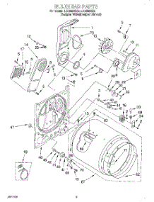 03 - Section parts for Whirlpool Dryer LEC8858EQ0 from AppliancePartsPros.com