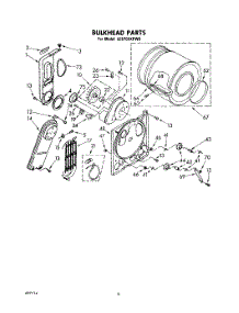 04 - Bulkhead parts for Whirlpool Dryer LE5705XPW0 from AppliancePartsPros.com