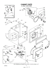 03 - Cabinet parts for Whirlpool Dryer LG3001XMW0 from AppliancePartsPros.com