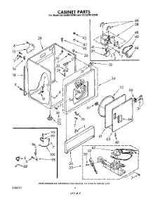 03 - Cabinet parts for Whirlpool Dryer GCG2901XSW0 from AppliancePartsPros.com