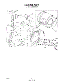 04 - Bulkhead parts for Whirlpool Dryer LG3001XMW0 from AppliancePartsPros.com