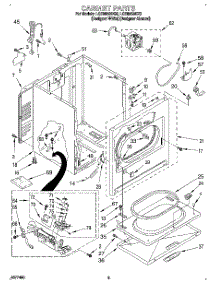 02 - Cabinet parts for Whirlpool Dryer LGR8858DQ0 from AppliancePartsPros.com