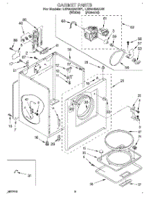02 - Section parts for Whirlpool Dryer LER4434AW1 from AppliancePartsPros.com