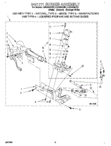 03 - 3401771 Burner Assembly parts for Whirlpool Dryer LGR4624BQ2 from AppliancePartsPros.com