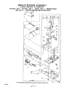 06 - 688639 Burner parts for Whirlpool Dryer LG9801XKW1 from AppliancePartsPros.com