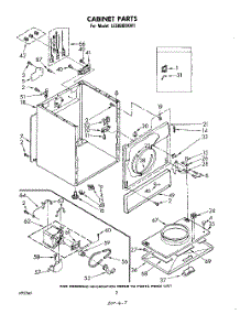 02 - Section parts for Whirlpool Dryer LE5800XKW1 from AppliancePartsPros.com