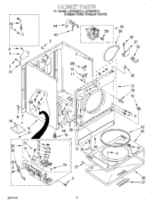 02 - Cabinet parts for Whirlpool Dryer LGV6634DZ1 from AppliancePartsPros.com