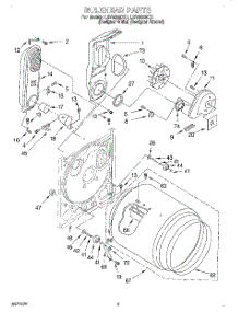 03 - Bulkhead parts for Whirlpool Dryer LGV6634DZ1 from AppliancePartsPros.com