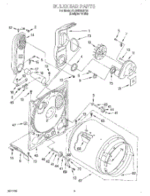 03 - Bulkhead parts for Whirlpool Dryer 8LGR5636FQ0 from AppliancePartsPros.com