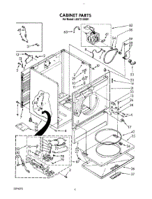 03 - Cabinet parts for Whirlpool Dryer LG5721XSW1 from AppliancePartsPros.com