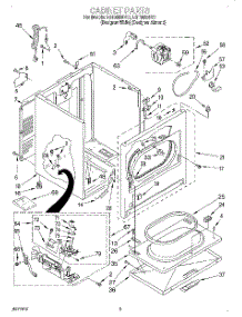 02 - Cabinet parts for Whirlpool Dryer LGT8858DQ1 from AppliancePartsPros.com