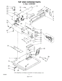 03 - Top And Console parts for Whirlpool Dryer CE2500XMW1 from AppliancePartsPros.com