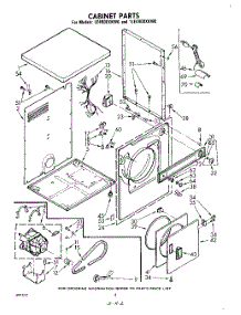 02 - Section parts for Whirlpool Dryer LE4900XKW0 from AppliancePartsPros.com