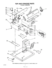 03 - Top And Console parts for Whirlpool Dryer CE2950XSW0 from AppliancePartsPros.com