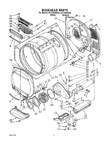 02 - Section parts for Whirlpool Dryer CE1750XWW0 from AppliancePartsPros.com