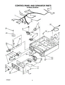 03 - Control Panel And Separator parts for Whirlpool Dryer CS5100XSW1 from AppliancePartsPros.com