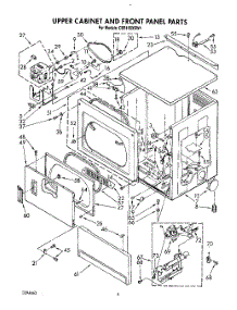04 - Upper Cabinet And Front Panel parts for Whirlpool Dryer CS5100XSW1 from AppliancePartsPros.com