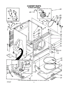 03 - Cabinet parts for Whirlpool Dryer LG8651XWW0 from AppliancePartsPros.com