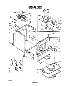 03 - Cabinet parts for Whirlpool Dryer LG5921XMW1 from AppliancePartsPros.com