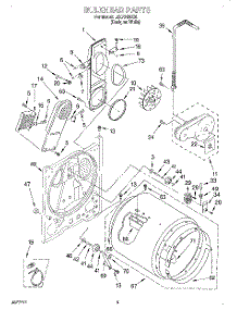 03 - Section parts for Whirlpool Dryer LEL7646EQ0 from AppliancePartsPros.com