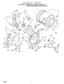 04 - Bulkhead parts for Whirlpool Dryer LGR7646DZ1 from AppliancePartsPros.com