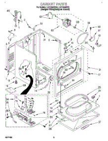 02 - Cabinet parts for Whirlpool Dryer LGC7848DQ0 from AppliancePartsPros.com