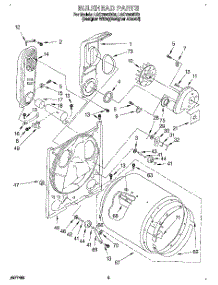 03 - Bulkhead parts for Whirlpool Dryer LGC7848DQ0 from AppliancePartsPros.com