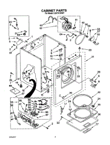 03 - Cabinet parts for Whirlpool Dryer LG5761XSW1 from AppliancePartsPros.com