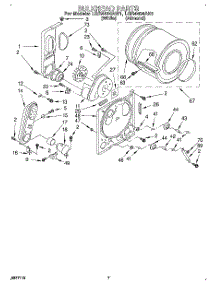 04 - Bulkhead parts for Whirlpool Dryer LGR4434AN1 from AppliancePartsPros.com