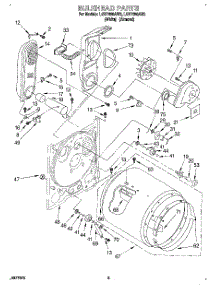 03 - Bulkhead parts for Whirlpool Dryer LGV7858AN2 from AppliancePartsPros.com