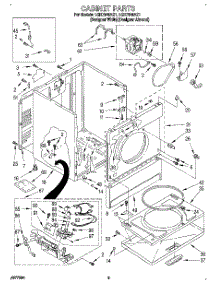 02 - Cabinet parts for Whirlpool Dryer LGR7646AQ1 from AppliancePartsPros.com