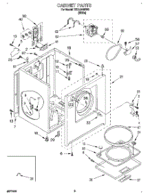 02 - Section parts for Whirlpool Dryer TEDL640BW2 from AppliancePartsPros.com