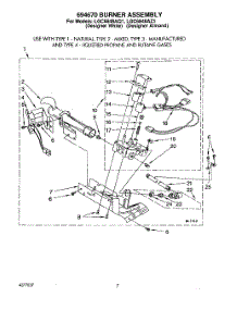 04 - 694670 Burner Assembly parts for Whirlpool Dryer LGC6848AQ1 from AppliancePartsPros.com