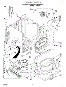 02 - Cabinet parts for Whirlpool Dryer LGR5638AW2 from AppliancePartsPros.com