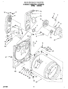 03 - Bulkhead parts for Whirlpool Dryer LGR5638AW2 from AppliancePartsPros.com